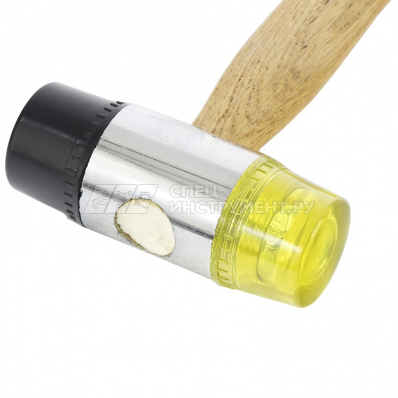 Молоток рихтовочный, бойки 35 мм, комбинированная головка, деревянная ручка